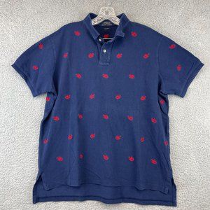 Rare Vintage POLO RALPH LAUREN Lobster All Over Print  Polo shirt size XL